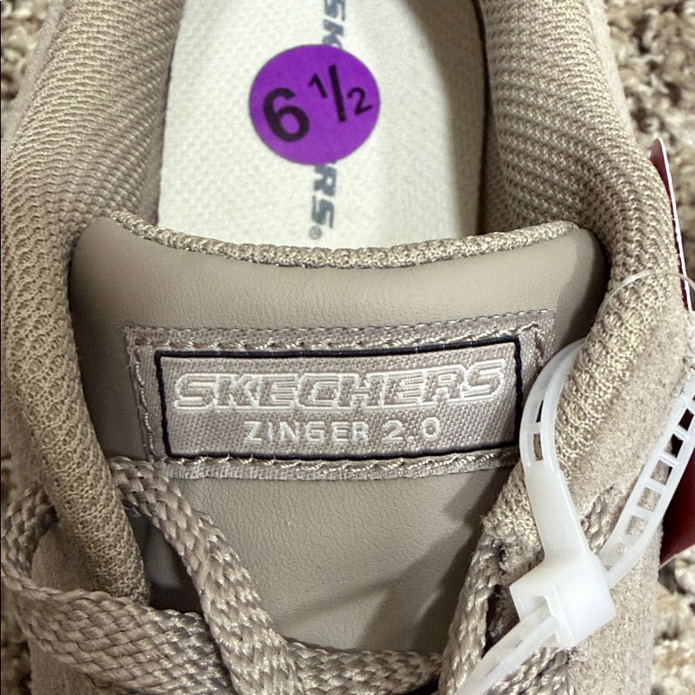NWT Skechers Zinger 2.0 Chroma Crew Suede Women’s Sneakers Tan / Gray Size 6.5 - Picture 14 of 15